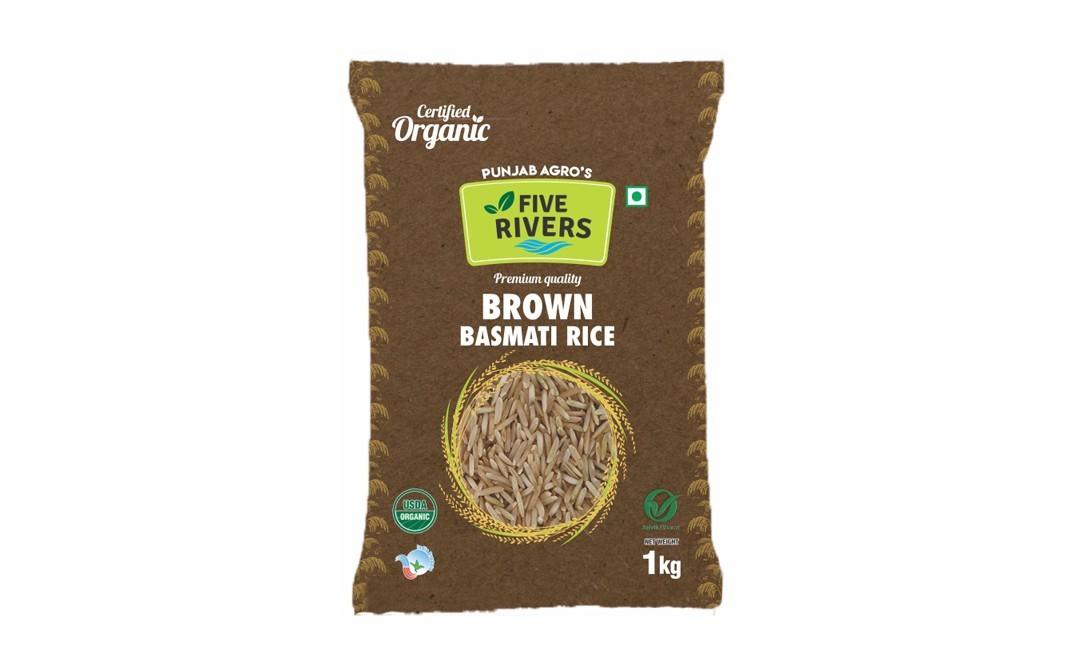 Five Rivers Brown Basmati Rice    Pack  1 kilogram